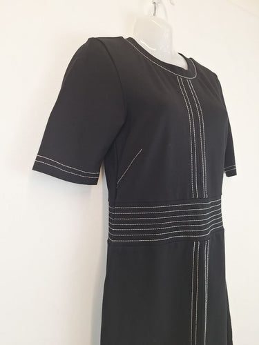 Second-Hand - Country Road Modern Contrast Stitch Midi Dress Size S - SwapUp