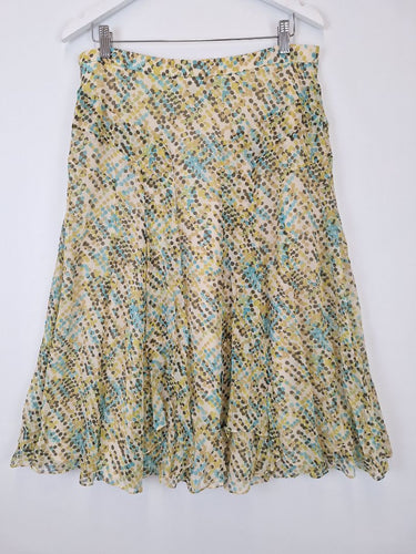 Second-Hand - Jones New York Silk Confetti Midi Skirt Size 12 - SwapUp