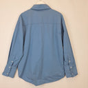 Second-Hand - ROMY Capri Blue Luxe Button Up Shirt Size M - SwapUp