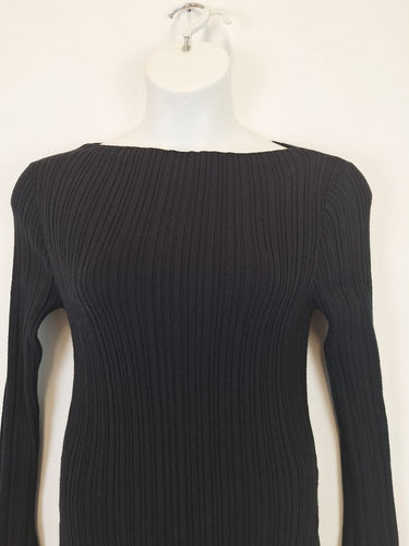 Second-Hand - Pilgrim Black Ribbed Knit Dress Size XL - SwapUp