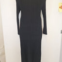 Second-Hand - Pilgrim Black Ribbed Knit Dress Size XL - SwapUp