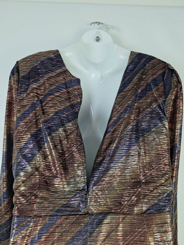 Second-Hand - Embody Women Vibrant Metallic Galaxy Knee Length Dress Size 22 - SwapUp