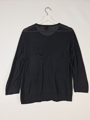Second-Hand - David Lawrence Effortless Sheer Button Up Cardi Top Size XL - SwapUp