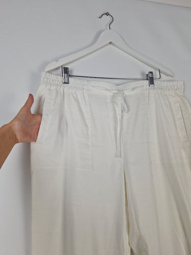Second-Hand - Sportscraft Classic Summer Linen Blend Pants Size 16 - SwapUp