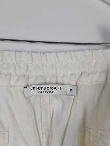 Second-Hand - Sportscraft Classic Summer Linen Blend Pants Size 16 - SwapUp