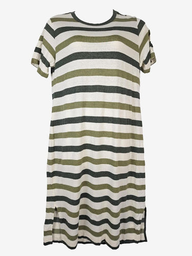 Second-Hand Country Road Cream Soft Jersey Striped Crew Midi Dress Size L SwapUp Second-Hand Country Road Cream Soft Jersey Striped Crew Midi Dress Size L SwapUp