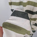 Second-Hand - Country Road Cream Soft Jersey Striped Crew Midi Dress Size L - SwapUp