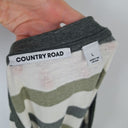 Second-Hand - Country Road Cream Soft Jersey Striped Crew Midi Dress Size L - SwapUp