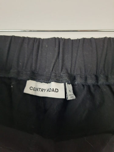 Second-Hand - Country Road Sleek Black Ponte Pants Size 12 - SwapUp