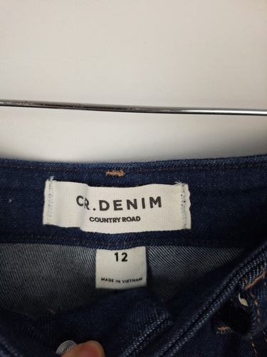 Second-Hand - Country Road Slim Fit Distressed Pocket Jeans Size 12 - SwapUp