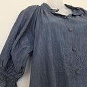 Second-Hand - Donttellmyhusband Dark Wash Chambray Puff Sleeve Dress Size S - SwapUp