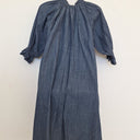 Second-Hand - Donttellmyhusband Dark Wash Chambray Puff Sleeve Dress Size S - SwapUp