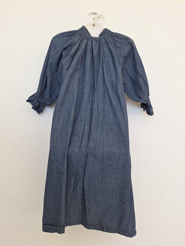 Second-Hand - Donttellmyhusband Dark Wash Chambray Puff Sleeve Dress Size S - SwapUp