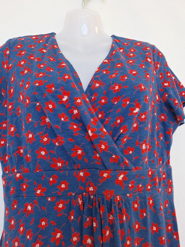 Second-Hand - Seasalt Cornwall Ruby Petal Cross Bodice Maxi Dress Size 12 - SwapUp