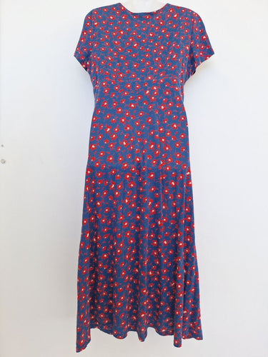 Second-Hand - Seasalt Cornwall Ruby Petal Cross Bodice Maxi Dress Size 12 - SwapUp