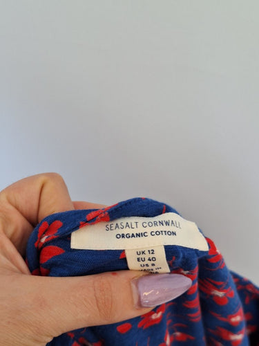 Second-Hand - Seasalt Cornwall Ruby Petal Cross Bodice Maxi Dress Size 12 - SwapUp