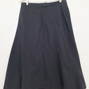 Second-Hand - Sportscraft Navy Diagonal Panel Split Midi Skirt Size 12 - SwapUp