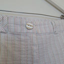 Second-Hand - Blue Illusion Soft Pastel Stripe Ankle Pants Size M - SwapUp