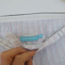 Second-Hand - Blue Illusion Soft Pastel Stripe Ankle Pants Size M - SwapUp