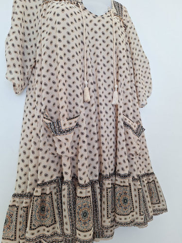 Second-Hand - Free People Paisley Floaty Mini Dress Size S - SwapUp