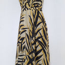 Second-Hand - White Suede One Shoulder Tropical Maxi Dress Size 6 - SwapUp