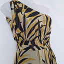Second-Hand - White Suede One Shoulder Tropical Maxi Dress Size 6 - SwapUp