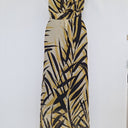 Second-Hand - White Suede One Shoulder Tropical Maxi Dress Size 6 - SwapUp