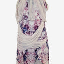 Second-Hand - White Suede Icy Purple Mini Dress Size 10 - SwapUp