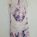 Second-Hand - White Suede Icy Purple Mini Dress Size 10 - SwapUp