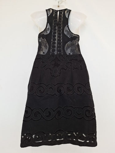 Second-Hand - Shona Joy Noir Lace Mini Dress Size 12 - SwapUp