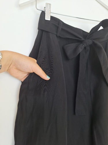 Second-Hand - Assembly Label Tie Belt Wide Leg Pants Size 14 - SwapUp