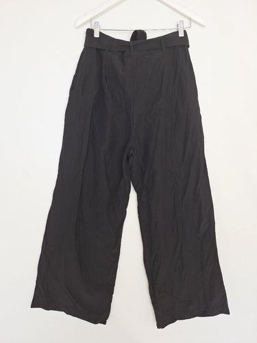 Second-Hand - Assembly Label Tie Belt Wide Leg Pants Size 14 - SwapUp