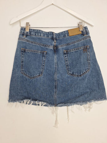 Second-Hand - Insight A Line Mini Denim Skirt Size 12 - SwapUp