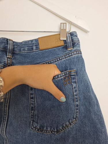 Second-Hand - Insight A Line Mini Denim Skirt Size 12 - SwapUp