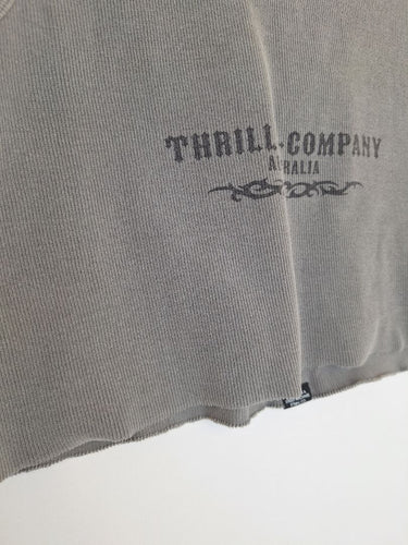 Second-Hand - Thrills Ribbed Crop Logo Top Size 14 - SwapUp