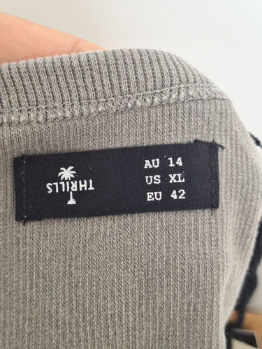Second-Hand - Thrills Ribbed Crop Logo Top Size 14 - SwapUp