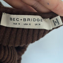 Second-Hand - Bec & Bridge Chocolate Ribbed Back Tie Maxi Dress Size 14 - SwapUp