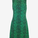 Second-Hand - Alice + Olivia Emerald Snake Mini Dress Size 8 - SwapUp