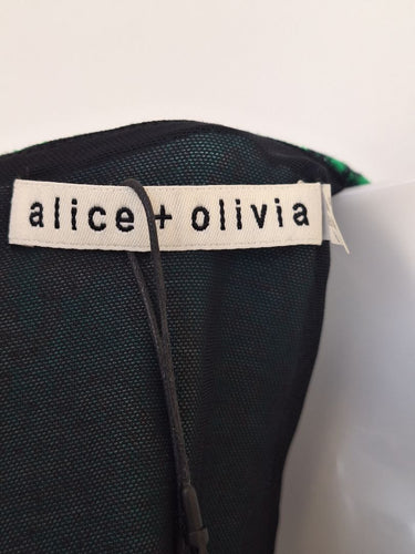 Second-Hand - Alice + Olivia Emerald Snake Mini Dress Size 8 - SwapUp