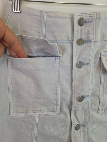 Second-Hand - Country Road Muted Blue Denim Mini Skirt Size 8 - SwapUp
