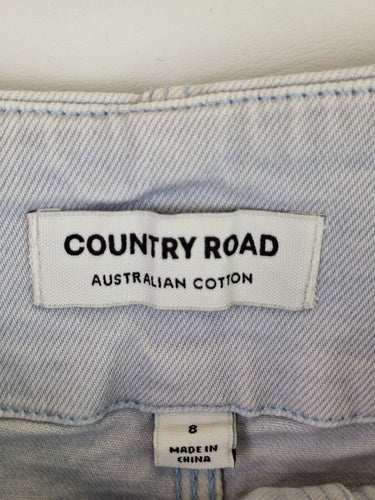 Second-Hand - Country Road Muted Blue Denim Mini Skirt Size 8 - SwapUp