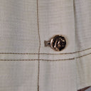 Second-Hand - Acler Cream Gold Button Mini Skirt Size 10 - SwapUp