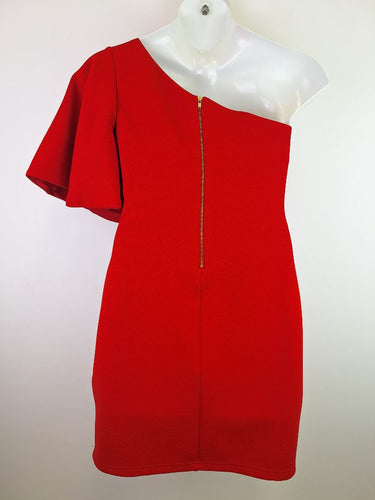 Second-Hand - Pilgrim Garnet One Shoulder Dress Size 12 - SwapUp