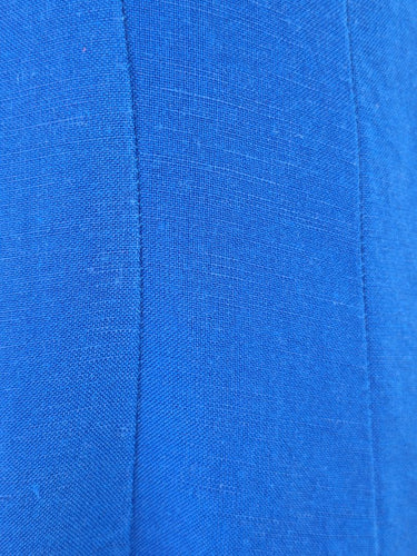 Second-Hand - Sheike Admiral Blue Linen Blend Mini Dress Size 10 - SwapUp