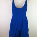 Second-Hand - Sheike Admiral Blue Linen Blend Mini Dress Size 10 - SwapUp