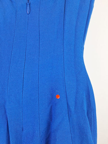 Second-Hand - Sheike Admiral Blue Linen Blend Mini Dress Size 10 - SwapUp