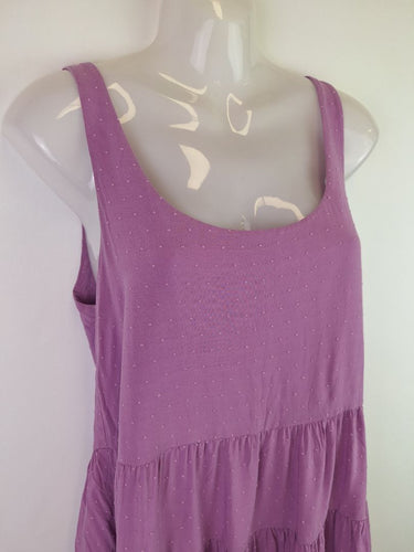 Second-Hand - Mister Zimi Lavender Polka Texture Mini Dress Size 8 - SwapUp