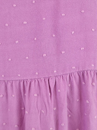 Second-Hand - Mister Zimi Lavender Polka Texture Mini Dress Size 8 - SwapUp