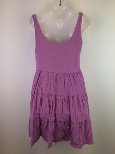 Second-Hand - Mister Zimi Lavender Polka Texture Mini Dress Size 8 - SwapUp