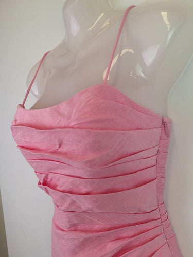Second-Hand - Aje Bon Bon Pink Draped Slip Mini Dress Size 6 - SwapUp